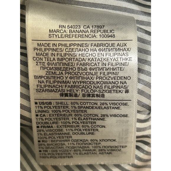 Banana Republic Women's Double Breasted Blazer Jacket Navy Blue Gold Buttons-2P - Picture 5 of 6